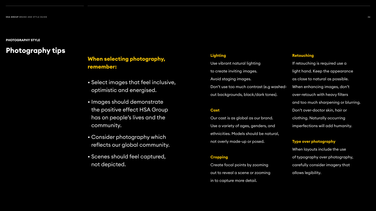 Photography style — original manual PDF page 25