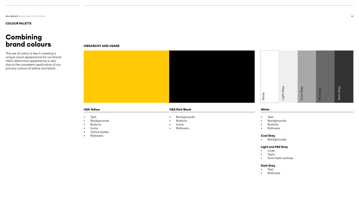 Colour palette — original manual PDF page 31