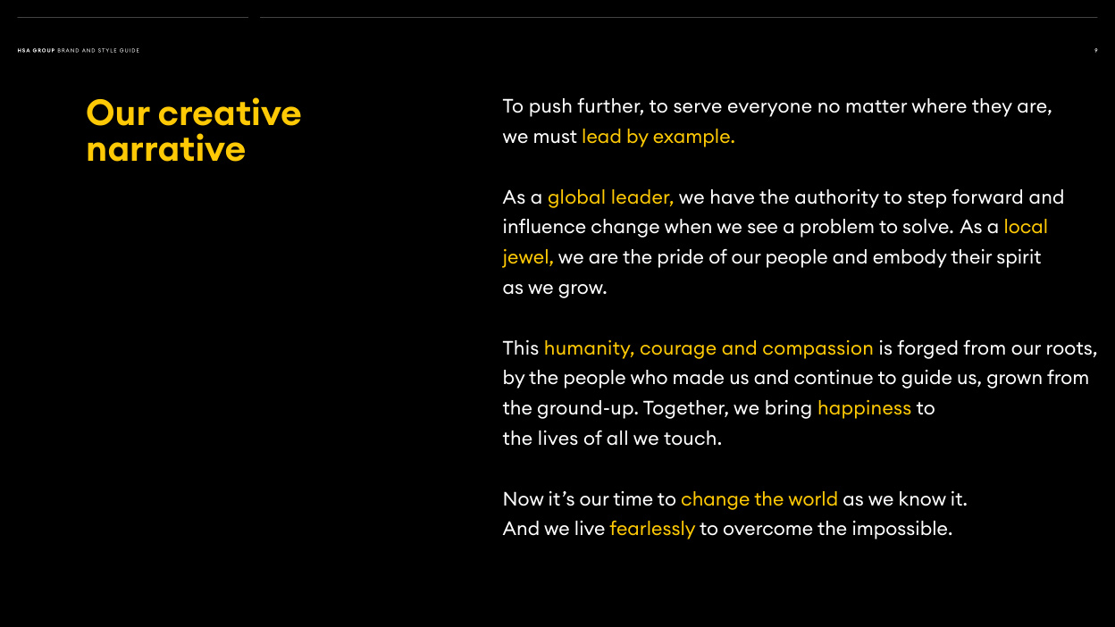 Brand narrative — original manual PDF page 8